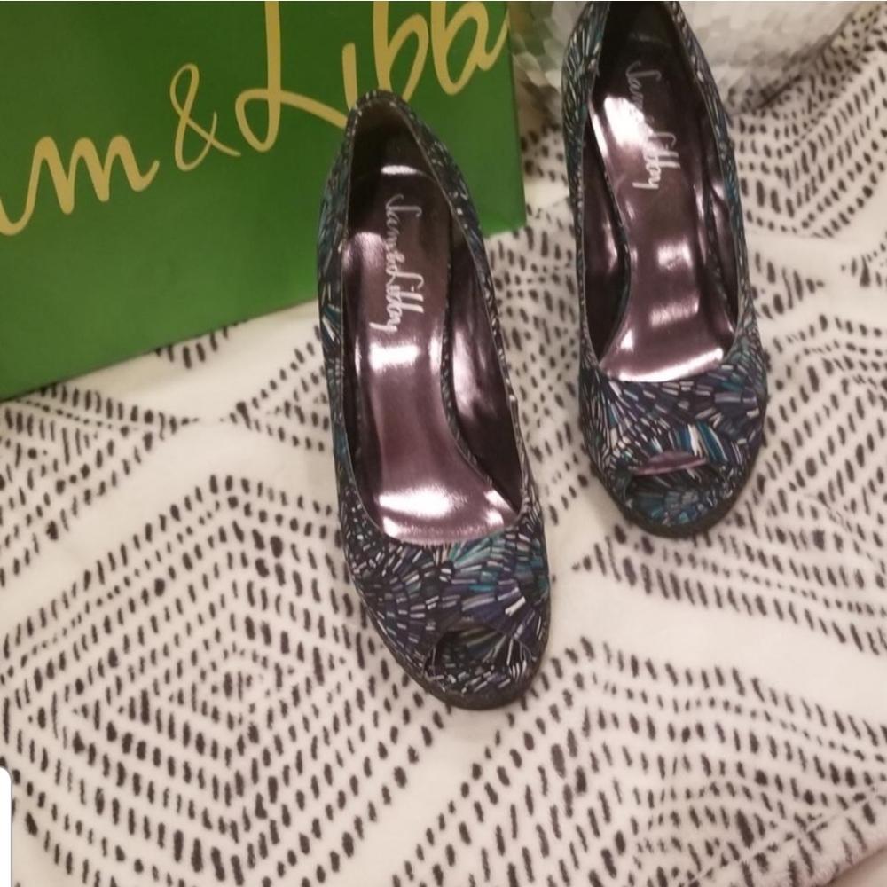 Blue Multi Slmonami Wedges